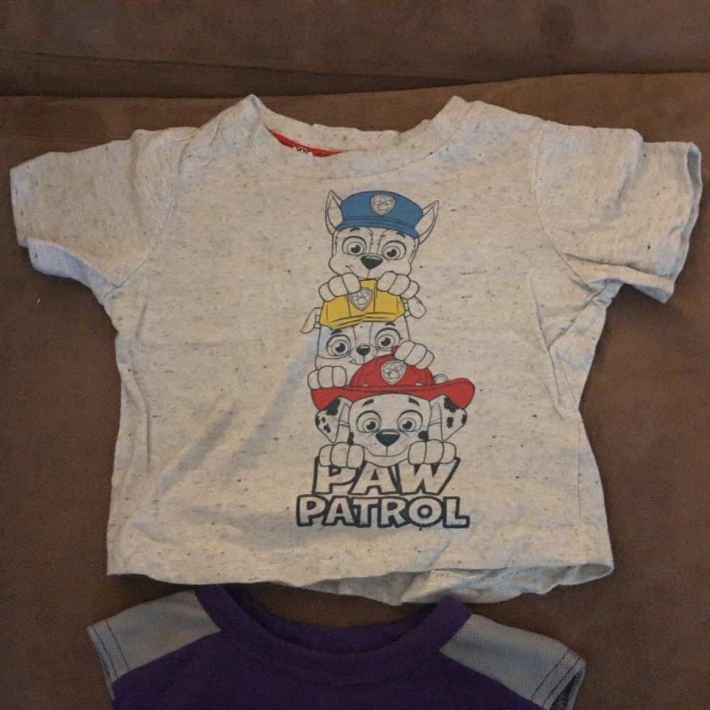 2 Boys T-shirts Place Sport and Paw Patrol 12-18 M